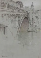 Rws Albert Goodwin, The Rialto Bridge, Venice