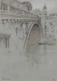 Rws Albert Goodwin, The Rialto Bridge, Venice