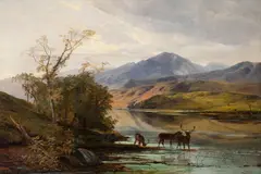 John Buchanan, Deer by a Highland Loch