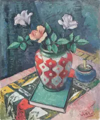Still Life with Flowers by Clark, offered Feb 2016