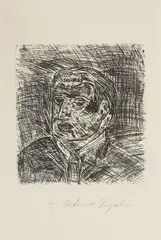 Antonio Ligabue, Autoritratto, 1978, etching