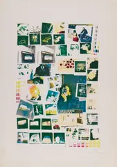 Mario Schifano, Senza titolo, screenprint a colori