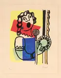Fernand Léger, La chanteuse de la radio, lithograph a colori on paper