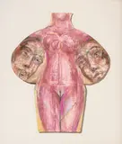 Bruno Ceccobelli, Rosa e le api, 1979, mixed media and collage on cardboard