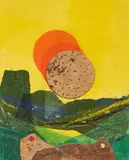 Roberto Crippa, Senza titolo, collage on panel