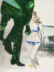 Gianni Bertini, L'incontro, 1976, mec-art on canvas