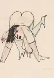 Mino Maccari, Scherzo, gouache and charcoal on paper