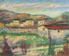 Gino Brogi, Paesaggio, 1979, oil on canvas