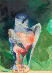 Ennio Calabria, Civetta, 1965, oil on canvas