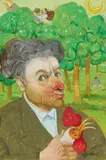 Roberto Fontirossi, Ladro di polli, oil on compensato