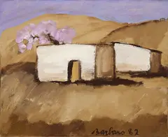 Saverio Barbaro, Casette arabe, 1982, oil on canvas