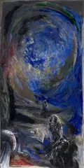 Ennio Calabria, La via de' Sepolcri, 1988, oil on canvas