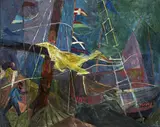 Lajos Kõrösy, Barche, oil on canvas