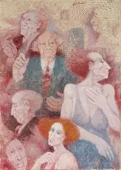 Remo Squillantini, Figure, oil on canvas