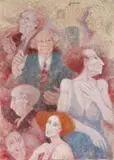 Remo Squillantini, Figure, oil on canvas