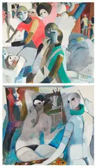 «Agitazione» e «Lo studio» by Bruno Paoli, 1977, oil on canvas, offered Sep 2026