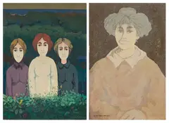 Marcello Boccacci, «Figure toscane» e «Figura», oil on compensato