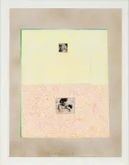 Luca Alinari, Intervallo di anni, 1970, mixed media on card