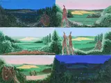 Cesare Peverelli, Le ore e le stagioni - estate, 1983, oil on canvas
