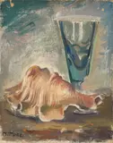 Mario Tozzi, Conchiglia e bicchiere sul tavolo