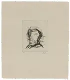 Georg Baselitz, 8 Radierungen zu Zeichnungen von 1959, 1973, Original-Kunstleinenmappe mit 8 Radierungen und Kaltnadelarbeiten, jeweils auf Van Gelder Zaansbord-Papier