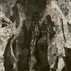 Schreitender by Michael Morgner, 1994, Lavage und Collage-Décollage auf Bütten, sold Jun 2017