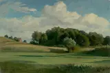 Carl Hummel, Kormoranswald bei Heringsdorf, 1863, Öl auf Leinwand