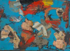 Dorothy Iannone, Ohne Titel, Assemblage. 26,5 cm × 35,6 cm (10 ⅜ in. × 14 in.)