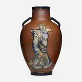 massive vase (Abraham and Isaac) by Jais Nielsen for Royal Copenhagen, 1927, glazed stoneware, sold Jan 2020