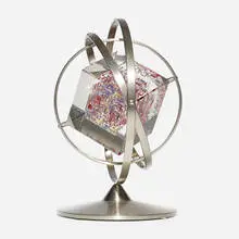 Ruby Turn by Jon Kuhn, 1999, ground, polished, and laminated glass, stainless steel, sold Jan 2020