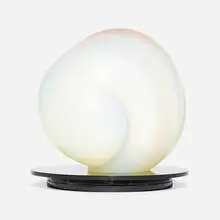 Contrition, Second Study by Mark Peiser, 2001, cast opal glass, sold Jan 2020