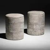 Peter Lane, Birchbark occasional tables, pair, 2014, glazed stoneware