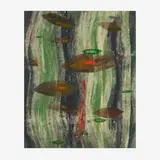 Harry Bertoia, Untitled (Monotype), c. 1943, monoprint on rice paper