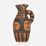 Yan Bandeau Noir pitcher by Pablo Picasso, 1963, earthenware with engobe and incised decoration, sold Jan 2020