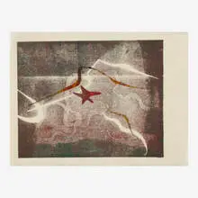 Untitled (Monotype) by Harry Bertoia, c. 1943, monoprint on rice paper, sold Jan 2020