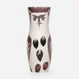 Chouetton vase by Pablo Picasso, 1952, glazed and incised earthenware decorated in oxides, sold Jan 2020