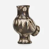 Pablo Picasso, Chouette vase, 1969, glazed and engraved earthenware with engobe decoration and black patina