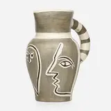 Pablo Picasso, Gravé Gris pitcher, 1954, engraved earthenware decorated in engobes with partial brushed glaze