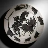 Corrida charger by Pablo Picasso, 1953, glazed and enameled earthenware, oxidized paraffin decoration, sold Jan 2020