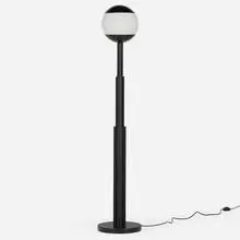 Prometeo floor lamp by Aldo Rossi, 1988, enameled aluminum, white glass, sold Sep 2024