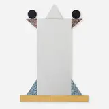 Ettore Sottsass, Diva mirror, 1984, laminate over wood, lacquered wood, mirrored glass, olive burl