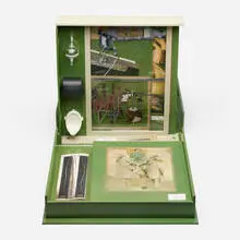 Boîte-en-valise (or of Marcel Duchamp or Rrose Sélavy) facsimile by Marcel Duchamp, 2016, printed paper, plastic, cardboard, sold Sep 2024