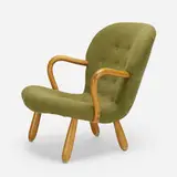 Sune Johanssons Möbelfabrik, Lounge chair, c. 1950, upholstery, beech