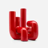 Alvino Bagni, Pidou vases, set of three, 1979, glazed porcelain