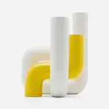 Alvino Bagni, Pidou vases, set of three, 1979, glazed porcelain