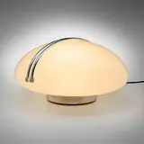 Angelo Mangiarotti, Il Cammino table lamp, 1972, opaline glass, chrome-plated metal, acrylic