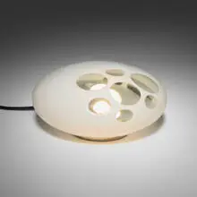 Carlo Nason, Table lamp, model LT357, c. 1975, cased opaline glass, steel