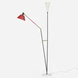 Stilnovo, Floor lamp, c. 1950, painted brass and aluminum, brass, marble