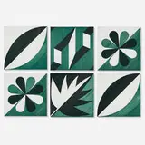 Gio Ponti, Collection of six tiles from Hotel Parco dei Principi, Rome, c. 1964, glazed earthenware