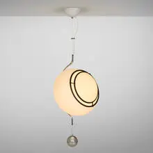 Studio 6G, Incontro 4513 ceiling lamp, c.1975, acrylic, chrome-plated steel, aluminum, rubber